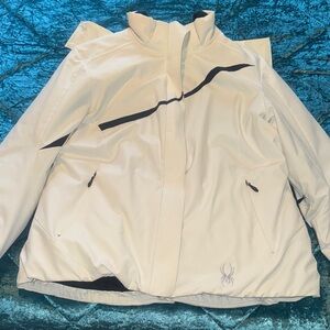 Spyder Ski & Snow Jacket White and Black High Collar